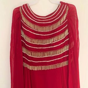 Brand new Exclusive XL size cap gown .Pure chiffon fabric with cancan